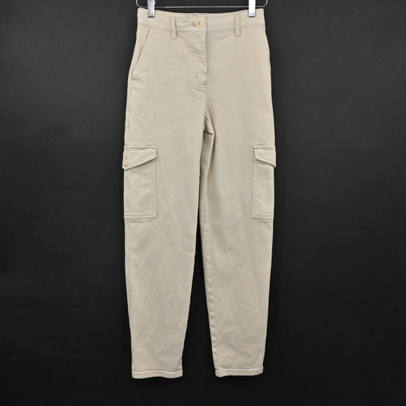Aritzia Pants - Aritzia‎ Womens Wilfred Free Modern Cargo Pants Size 0 High Rise Tapered Cream